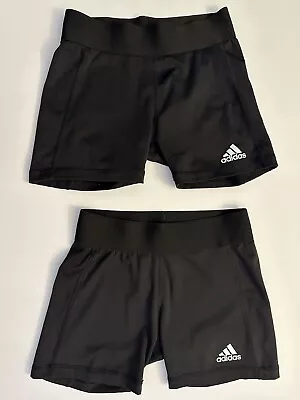  Adidas Aeroready  Girls Volleyball Shorts   2 PAIR   Black  Youth-Small  • $15.95