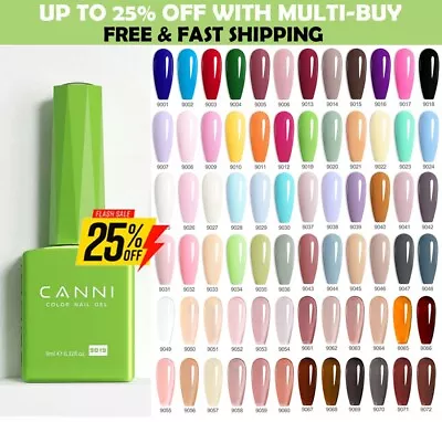 CANNI® HEMA FREE UV Nail Gel Nail Polish Soak Off LED Base Top Coat Varnish 9ml • £3.99