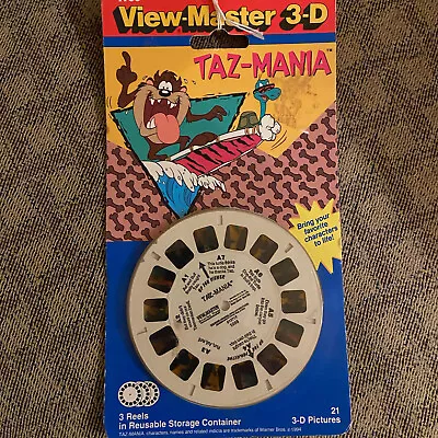 Tyco View-Master 3-D Reels Taz-Mania 1994 SEALED  Pack As Shown VTG • $7.98