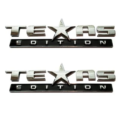 3PC TEXAS EDITION EMBLEM Silver+Red CHEVY SILVERADO SIERRA - Foto 12