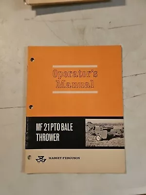 VINTAGE 1966 Massey Fergusson Mf 21 PTO Bale Thrower Operators Manual  • $11.66