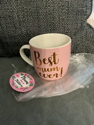 Lovely Pink Mum Mug - Best Mum Ever- Mothers Day - Birthday - NEW -FREE P&P • £8.95