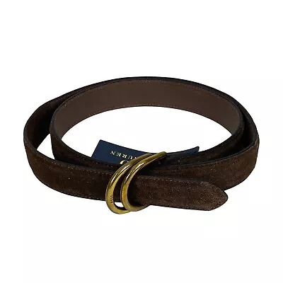 Polo Ralph Lauren Men's Suede D-Ring Belt Brown Large • $59.99