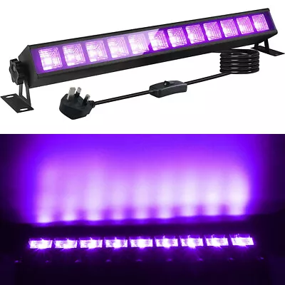 40W UV Black Light LED Strip Ultraviolet Tube Lamp Bar Disco Club Party Decor UK • £26.99