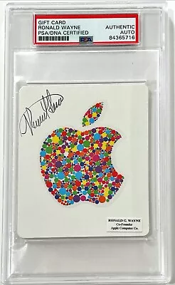 $172.23 • Buy Ronald G Wayne Apple Co Founder Signed Apple ITunes Gift Card PSA/DNA #7