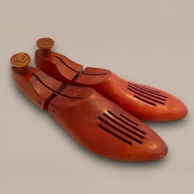 Vintage Florsheim Wooden Vented Shoe Trees 11-1 Red • $19.99