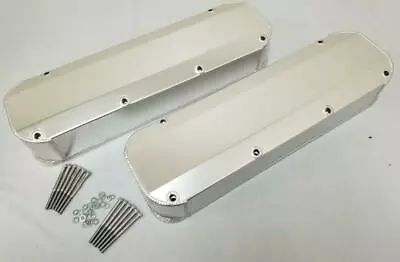 Big Block Ford Fabricated Tall Smooth Aluminum Valve Covers 429 460 BBF No Hole • $86.99