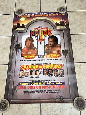 Vintage Wcw Halloween Havoc 1991 Original Poster Figure Nwa Nwo Wwf Wwe Retro • $299.99