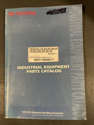 $59.99 • Buy Toyota Forklift 7FGU15-32 7FGCU20-32 Parts Manual Catalog