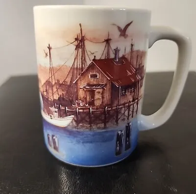 Otagiri Japan Stein Mug Cup Seagull Cabin Lake Coffee Cup • $7.49