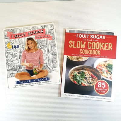 $29.99 • Buy 2 X Sarah Wilson Bundle Lot: I Quit Sugar For Life + Slow Cooker Cookbook