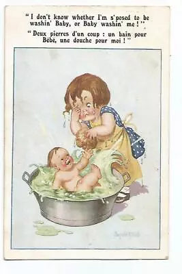 Illustration Donald Mac Gill Baby IN The Bath • $2.70