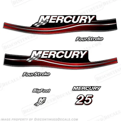 Fits Mercury 25hp Fourstroke Bigfoot 2005 Style Outboard Decal Kit Motor Decals • $54.95