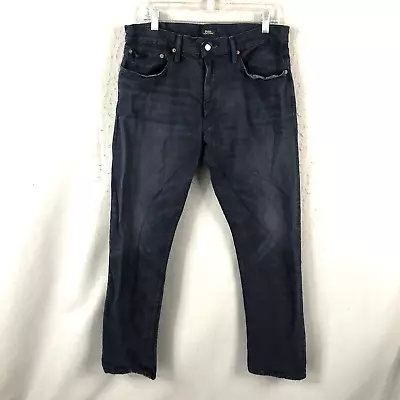 Polo Ralph Lauren Jeans Mens 34x34 Blue Low Rise Straight Hampton Casual • $19.97