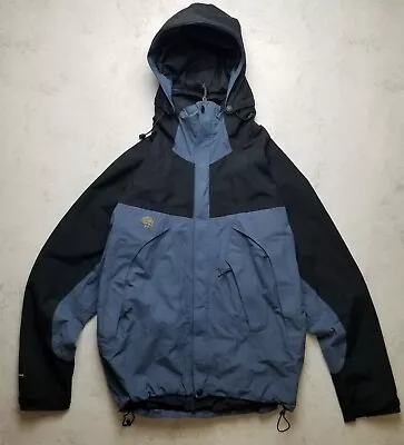 Vintage Mountain Hardwear Gore-tex Ski 3in1 Jacket Blue Black Color Block Hooded • $99.99