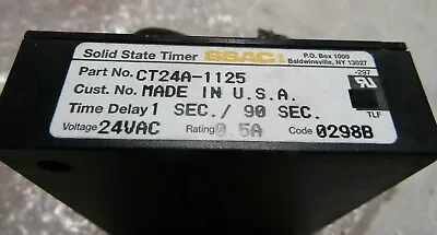 New Ssac Carrier Ct24a-1125 Solid State Timer 4 Wire • $22.49