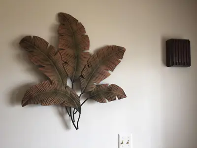 Beach Palm Tree Leaves Large Metal Wall Art Decor Coastal Living Room Sculpture • $99.99