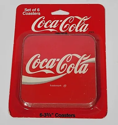 Vintage Coca Cola Coasters Set Of 6- 3 3/4  New In Box  • $5