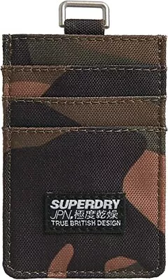 Superdry Fabric Card Wallet - Green Camo • £10