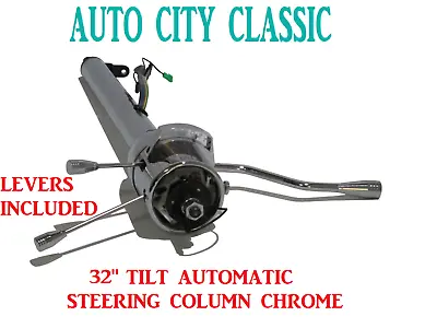 $183 • Buy Street Rod/Truck Tilt Steering Column 32  Chrome Chevy GM Stainless Automatic