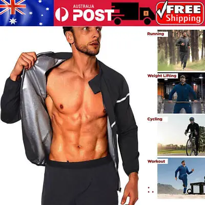 $28.99 • Buy Fitness Sweat Sauna Suit Exercise Gym Clothes Training Weight Loss Anti-Rip AUS