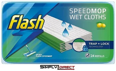 £22.60 • Buy Flash Speed Mop Pk Of 24 Refill ONLY Wet Cloth Mopping Pads *FREE UK SHIPPING*