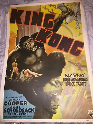 Vintage 1970’s King Kong / Gone With The Wind Movie Poster Portal 20”X29” Lot • $40