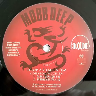 1996 - Mobb Deep - Drop A Gem On 'em - Loud Records Rare Promo Only • $20