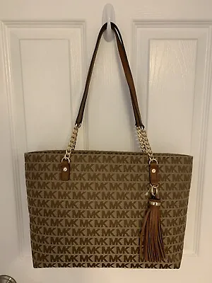 Michael Kors Jet Set EW Tassel Chain Tote/$248/NWT/Beige-Luggage • $129