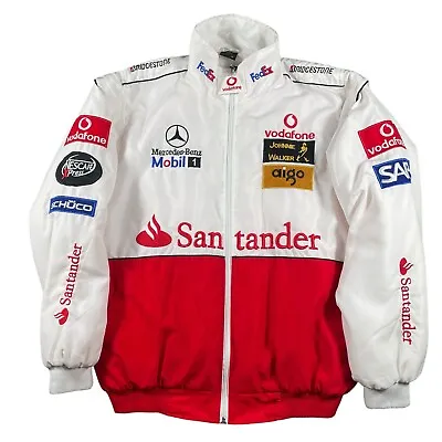 Vintage Mercedes Benz McLaren Santander Racing Bomber Jacket Size XL GUC Rare • $212.49