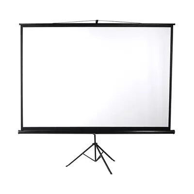 $161.98 • Buy 100 Inch Projector Screen Tripod Stand Home Pull Down Outdoor Screens Cinema 3D