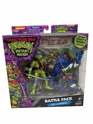 TMNT Teenage Mutant Ninja Turtles Mutant Mayhem LEO Vs SUPERFLY Battle Pack 2023 • $24.99