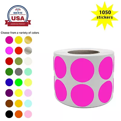 Color Coded Dot Stickers In Rolls 19mm Round 3/4 Inch Label Decorative 1050 Pack • $6.99