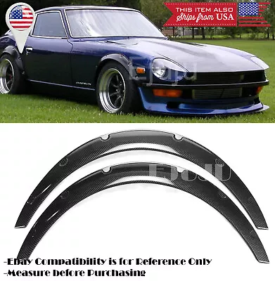 1.75  Black Carbon Effect Flexible 2 Pieces Wide Fender Flares For Mitsubishi • $69.92