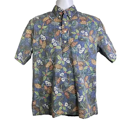 Reyn Spooner Hawaiian Christmas Popover Shirt Sz M Mele Kalikimaka Aloha • $36.55