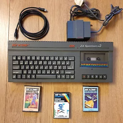 Sinclair ZX Spectrum Plus +2 Computer 128K Vintage Bundle Tested & Working • £109.99