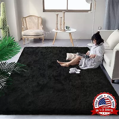 Alfombras Blancas Para Habitacion 4x6 Ft Carpetas De Sala Salas Peludas Modernas • $59.99