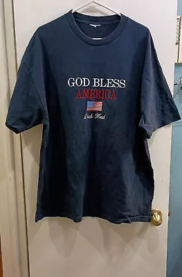 EUC Duck Head T Shirt Embroidered God Bless America Mens XL?  S Sleeve Vintage • $18.99
