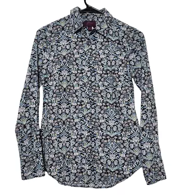 NWT J Crew Liberty Fabric Womens 00 Blouse Button Up Top Long Sleeve Shirt • $109.58