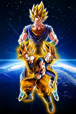 Dragon Ball Poster Vegetto Vegeta And Goku DBZ 12inx18in Free Shipping • $9.95