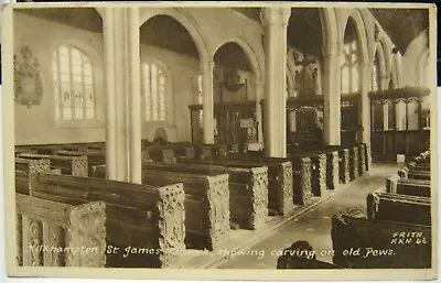 England Kilkhampton St James Church Carving On Old Pews - Unposted • £12.99