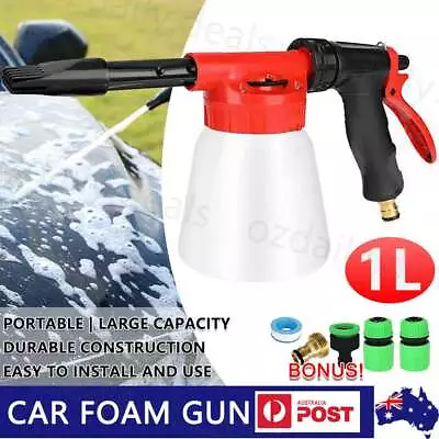 1L High Pressure Car Wash Foam Gun Washer Jet Lance Pipe Cannon Spray Bottle New • $16.85