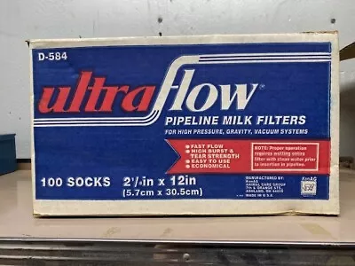 D-584 Ultra Flow Pipeline Milk Filters Box Of 100 • $12