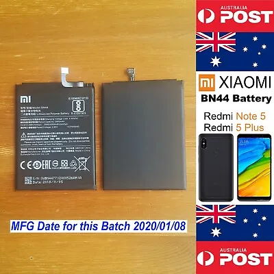 GENUINE Xiaomi Redmi Note 5 / Redmi 5 Plus 5+ Battery BN44 4000mAh Local Seller • $28