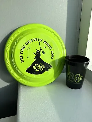 Wicked 20th Anniversary Frisbee & Cup Elphaba Broadway Promo Merchandise • $40