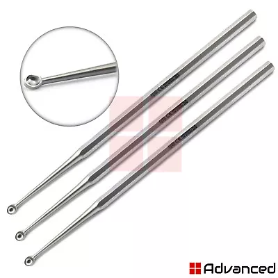 X3 Dermal Verruca Curette 4mm Nail Elevator Ear Cleaner Orthopedic Curettes New  • $12.73