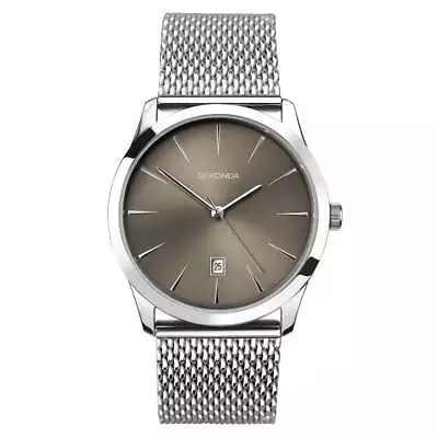 Sekonda Mens Watch Grey Sunburst Dial Mesh Bracelet 1587 • £39.99