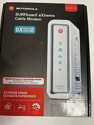 Motorola SURFboard SB6141 Docsis 3.0 Cable Modem W/ Power Supply • $4.50