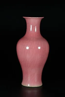 10  Chinese Antique Porcelain Ming Dynasty Jiajing Mark Red Glaze Guanyin Vase • $343.99