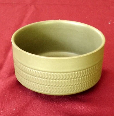 Vintage Denby Chevron Bowl Matte Green 12cm Diameter • £3.99